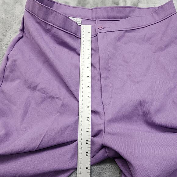 Vintage Levi's Bend Over Pants Womens 18 Purple Polyester High Rise Straight Leg - Picture 9 of 12